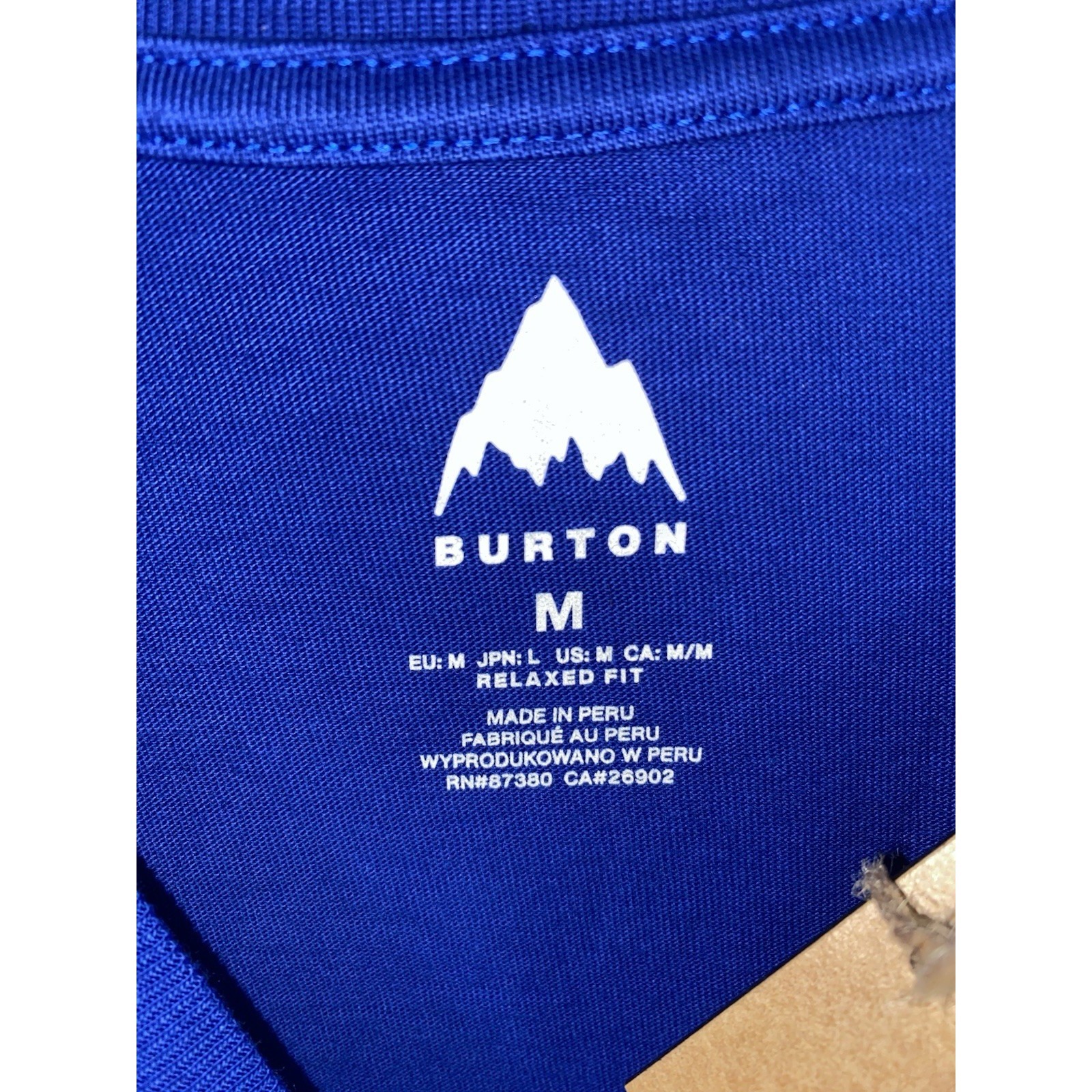 Nwt Burton Colfax Short Sleeve Pocket Tee T-Shirt Blue Mens Medium — image 2 of 5